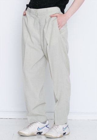 VINTAGE WHITE RETRO TROUSERS