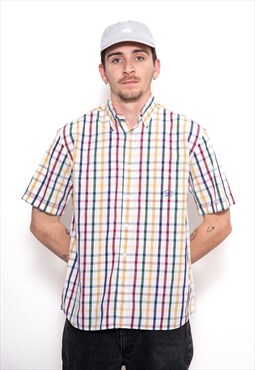 Vintage Paul & Shark Blue multi color short sleeve shirt