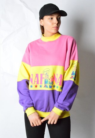 VINTAGE 80S COLOUR BLOCK SWEATSHIRT