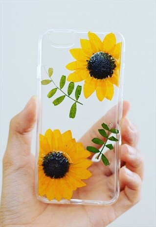 SUNFLOWERS - HANDMADE REAL FLOWER IPHONE/SAMSUNG CASE