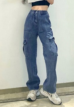 Miillow High Waist Paneled Pocket Straight Jeans