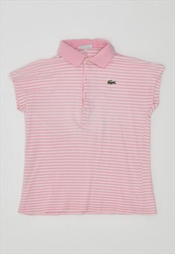 Vintage 90's Lacoste Polo Shirt Stripes Pink