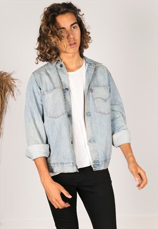 VINTAGE 80S LEVI'S ENGINEERED DENIM JACKET / C405