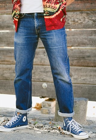 VINTAGE LEVIS 751 DARK WASH FADED JEANS