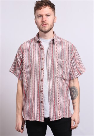 VINTAGE AZTEC PATTERNED SHIRT