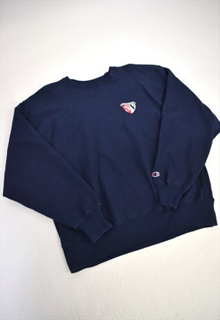 VINTAGE 90S CHAMPION NAVY 'SV' SWEATSHIRT