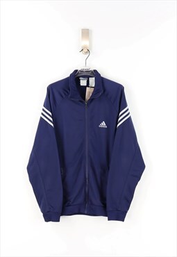 Adidas Vintage 90's Zip Sweatshirt in Blue  - M
