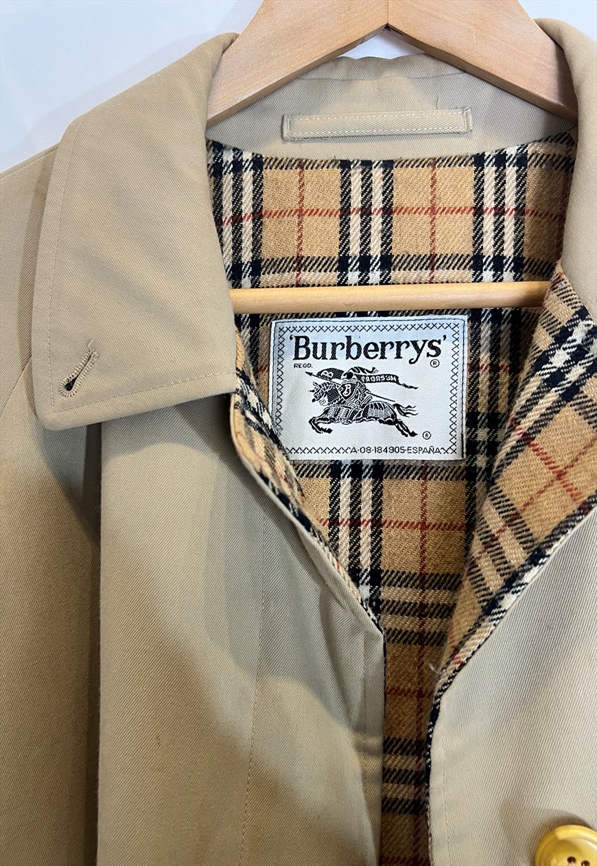 Burberry vintage outlet check trench coat