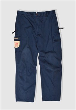 Vintage 90s Napapijri Cargo Trousers in Navy Blue