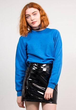 VINTAGE 90'S BASIC BLUE SWEATSHIRT