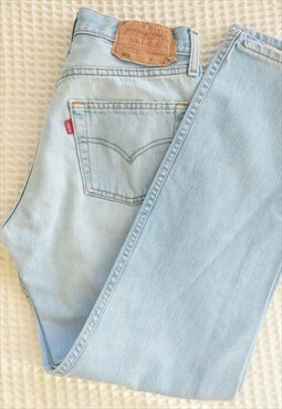 Vintage 501 Light Blue Distressed Levi Jeans UK10