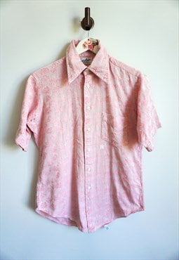 Vintage Pink Vacation Shirt Hawaii Shirts Top Buttons down