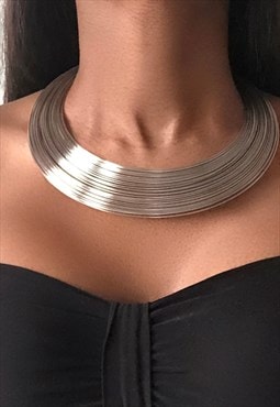 Bamboo Necklace - Silver