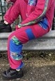 Handmade reworked funky print patchwork tracksuit bottoms