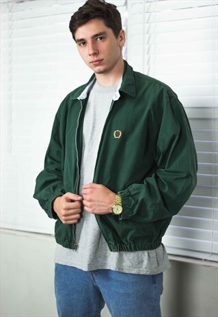 VINTAGE TOMMY HILFIGER HARRINGTON JACKET LOGO 90S M 16.9