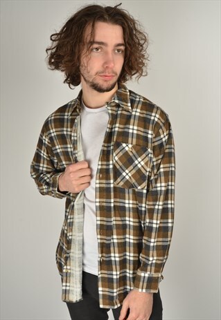 VINTAGE CHECK FLANNEL SHIRT