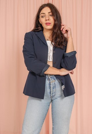 VINTAGE 80S BLAZER IN NAVY BLUE