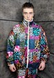 Animal fleece jacket handmade reversible leopard print coat