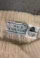 VINTAGE ABSTRACT KNITTED JUMPER GRANDAD CABLE-KNIT PATTERN