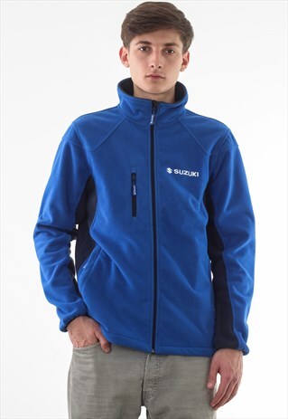 VINTAGE SUZUKI RACING FULL ZIP JACKET BLUE