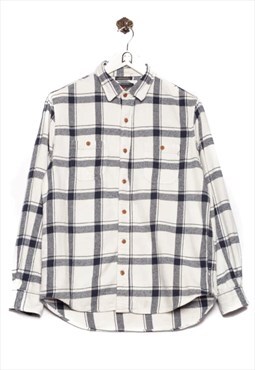 Vintge  Old Navy Flannel Shirt Checkered Pattern White/Check