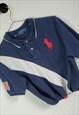 UPCYCLED VINTAGE RALPH LAUREN CROP POLO SHIRT SIZE 8-10