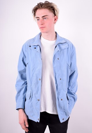 BARBOUR MENS VINTAGE JACKET SMALL BLUE 90'S