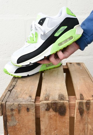 VINTAGE NIKE AIR MAX 90'S WHITE/GREEN