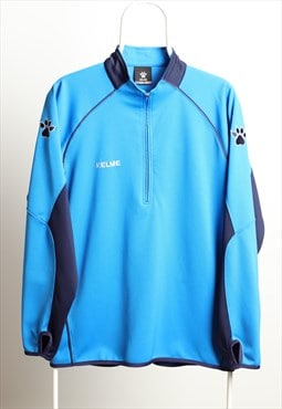 Vintage Kelme 1/3 zip Logo Sports Sweatshirt Blue