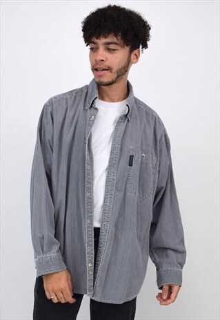 VINTAGE 90S COLUMBIA GREY CORDUROY SHIRT