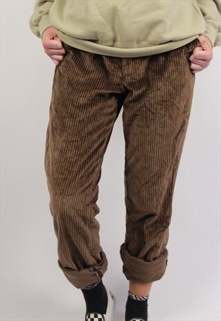 VINTAGE VELVET PINSTRIPED TROUSERS