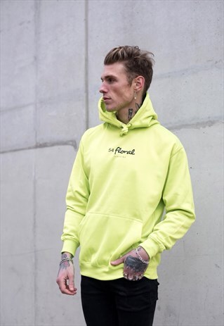 CENTRE LOGO PULLOVER HOODY - LEMON YELLOW