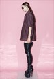 90'S VINTAGE SILKY OVERSIZED BUTTON-UP SHIRT IN BURGUNDY