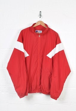Vintage Russell Athletic Windbreaker Jacket Red XXL