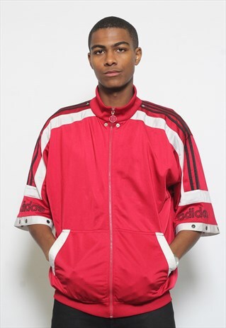 VINTAGE ADIDAS SHORT SLEEVE TRACK JACKET