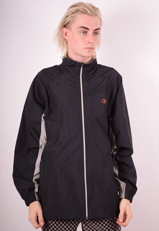 REEBOK MENS VINTAGE JACKET LARGE BLACK 90S