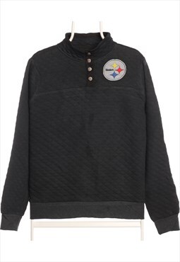 NFL 90's Quarter Zip T Snap Button Up Steelers Sweatshirt La