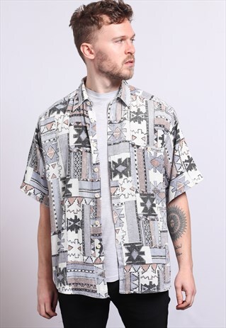 VINTAGE ABSTRACT PATTERNED SHIRT