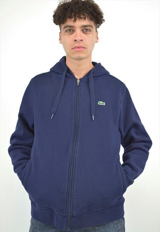 VINTAGE 90S LACOSTE NAVY HOODIE