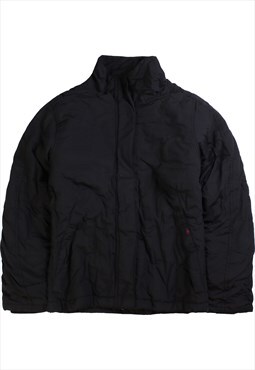 Vintage  Kappa Puffer Jacket Full Zip Up Black Large