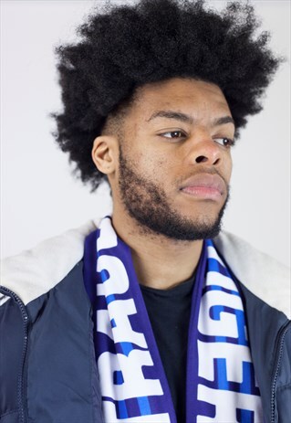 VINTAGE 90'S BLUE/WHITE SPORT SCARF