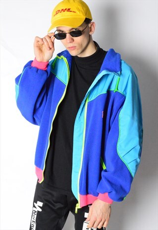 VINTAGE 90S BLUE FLEECE JACKET