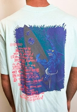 Vintage 90s Maui turquoise t-shirt 