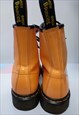 DR MARTENS BOOTS ORANGE PATENT LEATHER CLASSIC