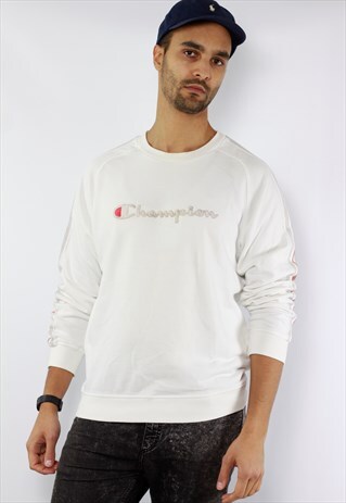 WHITE CHAMPION SWEATER / CHAMPION JUMPER