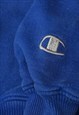 VINTAGE CHAMPION LOGO BLUE HOODIE WOMENS
