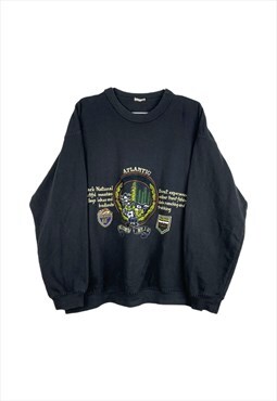 Vintage Atlantic Sweatshirt in Black L