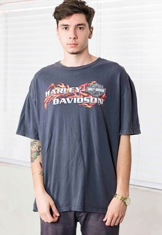 VINTAGE HARLEY-DAVIDSON ORLANDO T-SHIRT LOGO 90S XXL 10.0