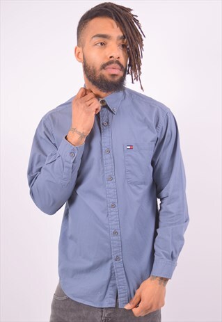 VINTAGE TOMMY HILFIGER SHIRT BLUE