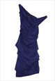 Vivienne Westwood purple draped asymmetrical dress